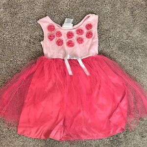 American Girl Pink Rosette Tulle Dress